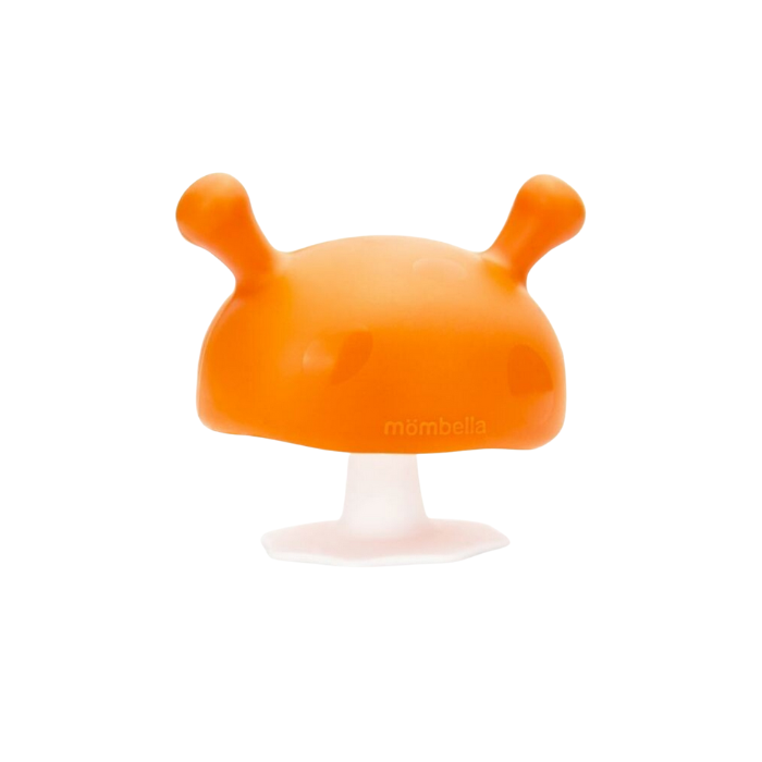 Mombella Mushroom Soothing Teether - Orange