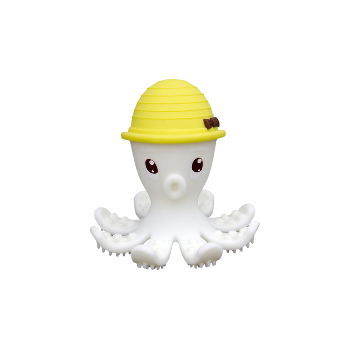 Mombella 3D Octopus Teether - Lemon