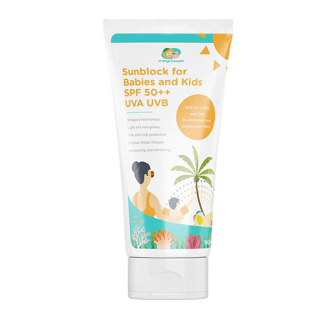 Orange and Peach Sunblock for Babies and Kids SPF 50++ 100mL
