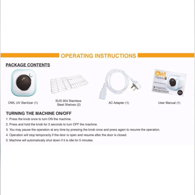 Owl UV Sterilizer Dryer - Aqua