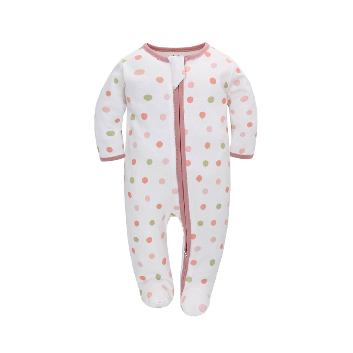 Bao Bei PH Jared Zippered Frogsuits - Pink Polka