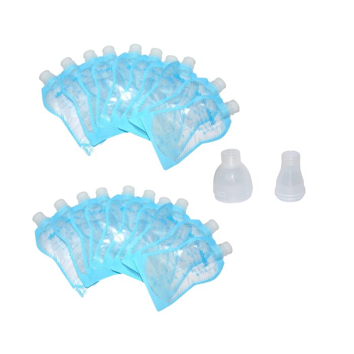 Ebelbo Pump and Store Set Breastmilk Storage Bag set (20 bags + 2 adapter)