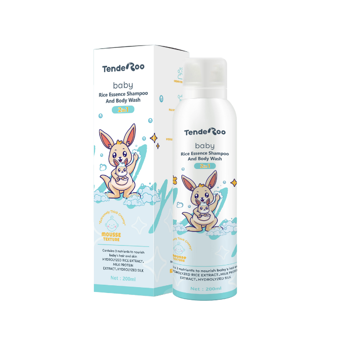 TendeRoo Baby Rice Essence 2 in 1 Shampoo and Body Wash 200ml