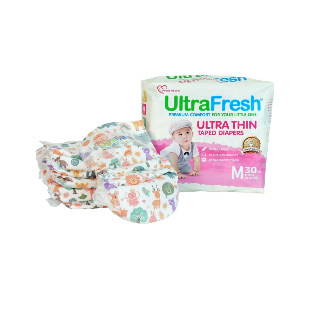 UltraFresh Taped Diapers Animal Design Edition - Medium