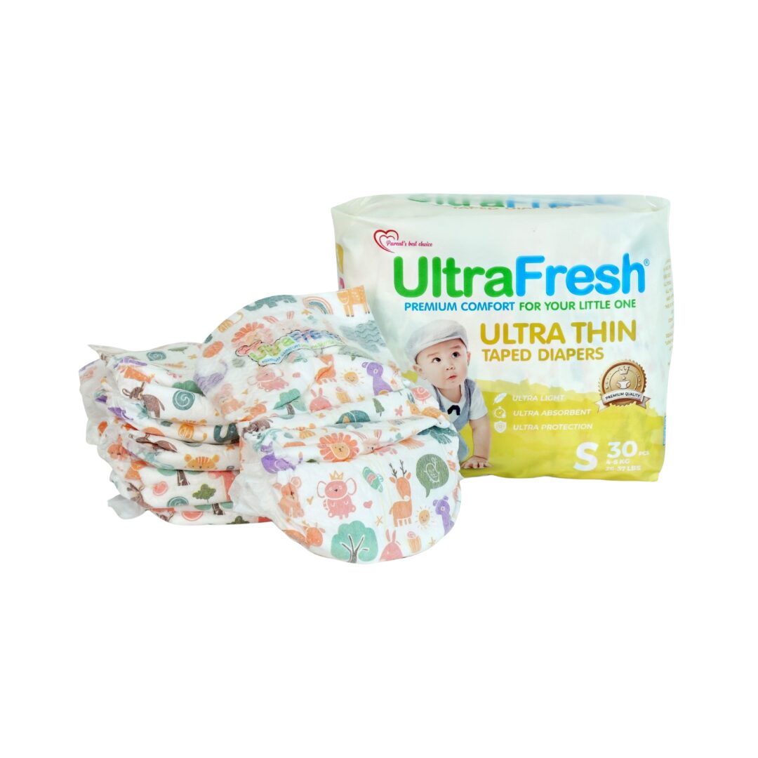 UltraFresh Taped Diapers Animal Design Edition - Small