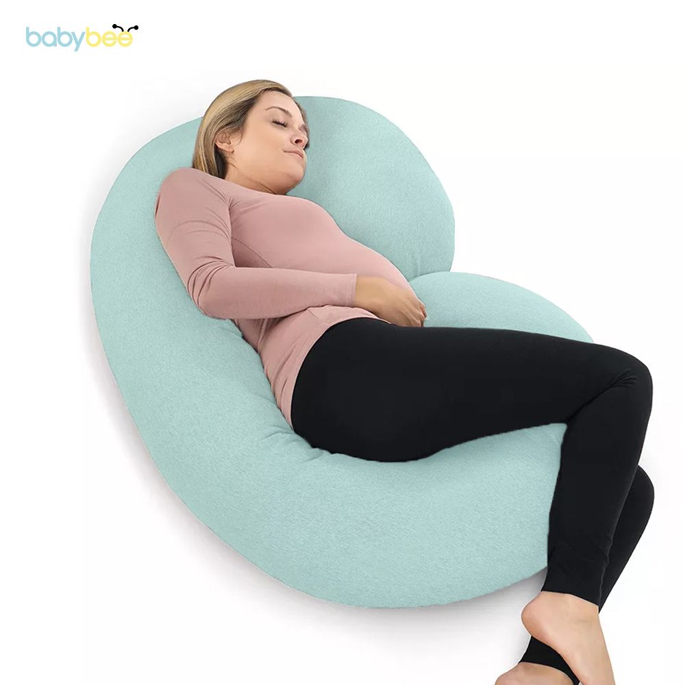 Babybee C-Maternity Pillow Pregnancy Pillows for Sleeping Pregnant w/ Back Hip Leg Belly Support