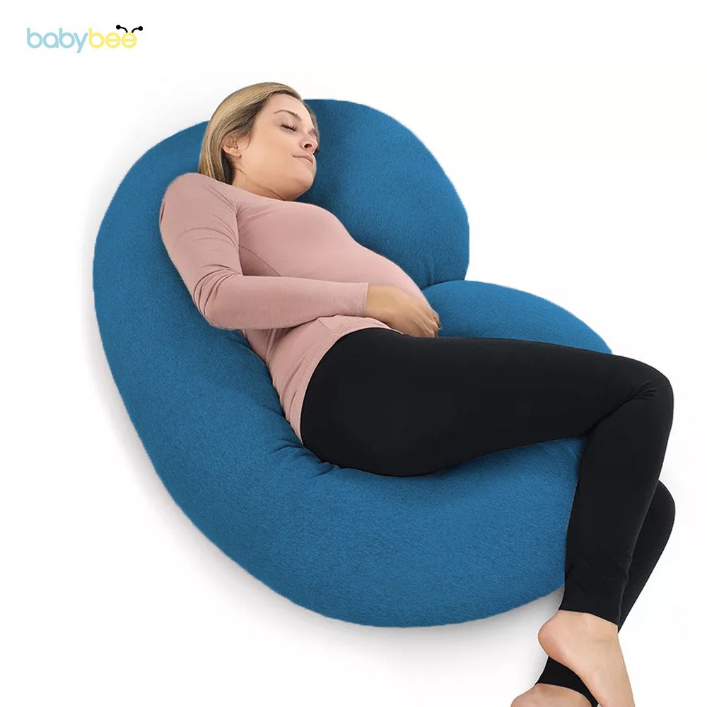 Babybee C-Maternity Pillow Pregnancy Pillows for Sleeping Pregnant w/ Back Hip Leg Belly Support