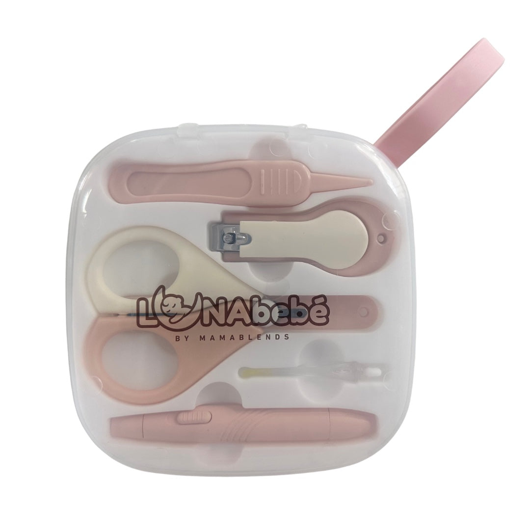 Lunabebe 5-Pieces Kids Baby Grooming Kit with Lighting Ear Pick