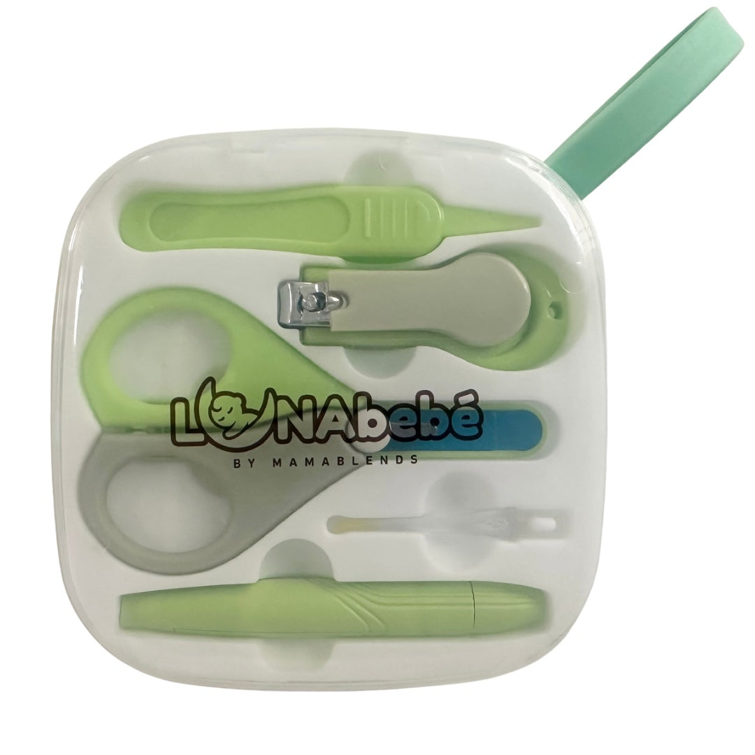 Lunabebe 5-Pieces Kids Baby Grooming Kit with Lighting Ear Pick
