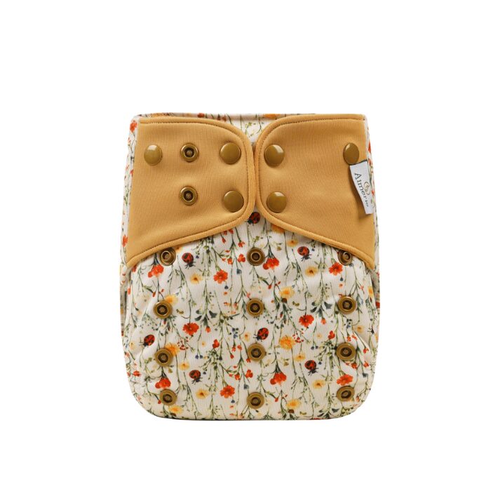 Aimerie Special Cloth Diaper with 4-layer Charcoal Insert - Zinnia