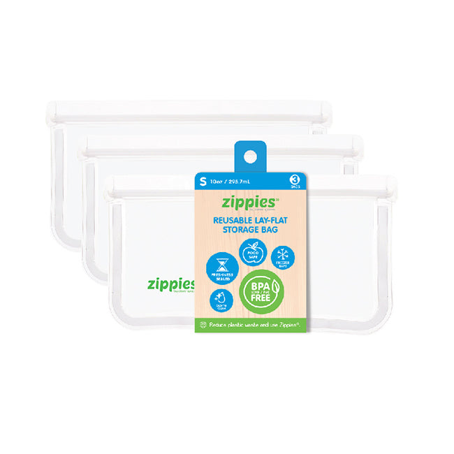 Zippies Reusable Lay-Flat Storage Bag (3 bags per pack)
